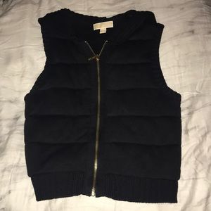 michael kors black vest sz m
